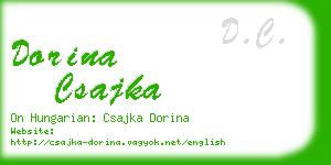 dorina csajka business card